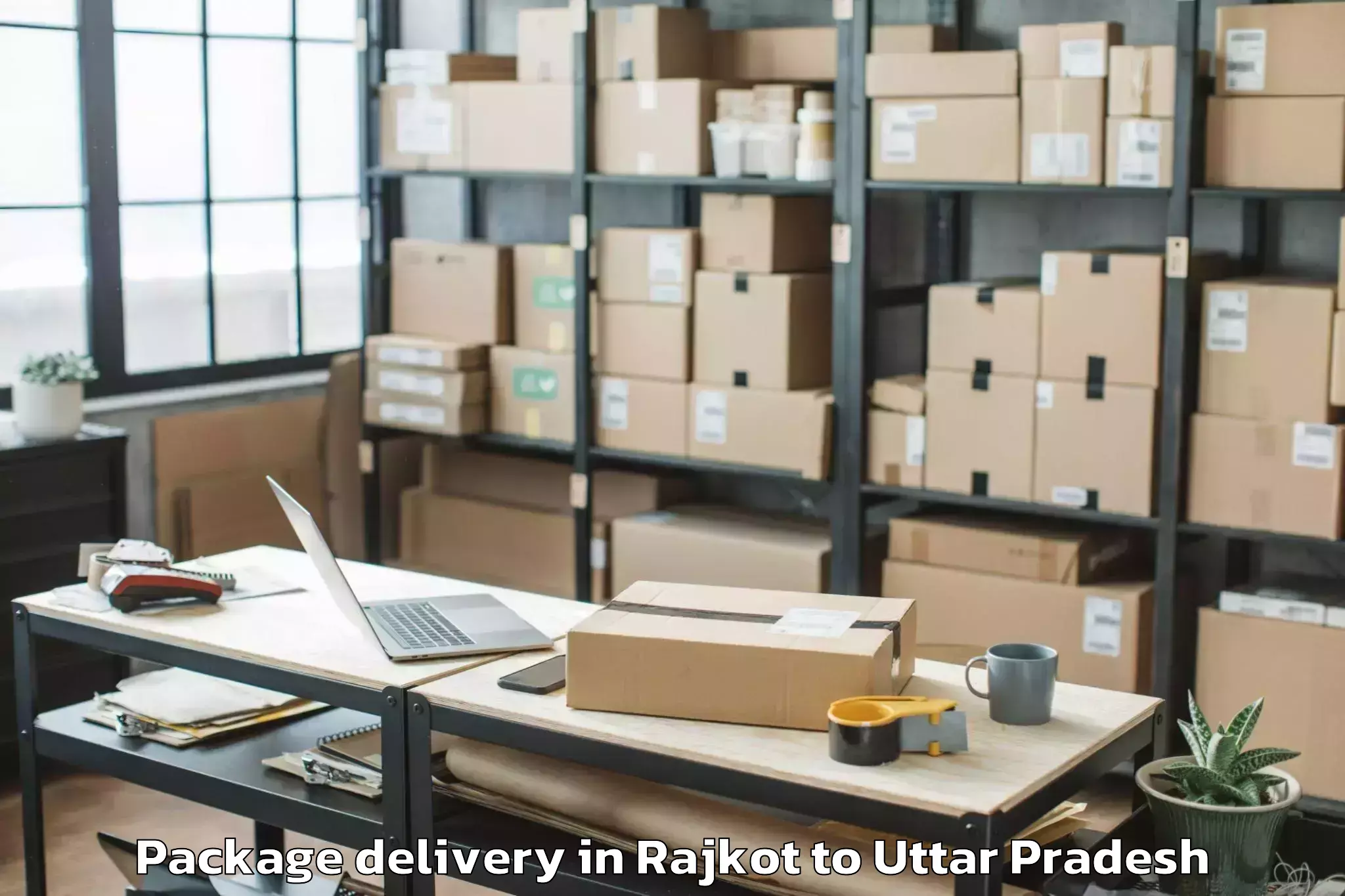 Trusted Rajkot to Lawar Khas Package Delivery